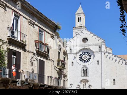 Blick und Details der Basilica Cattedrale Metropolitana, Bari Stockfoto