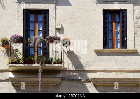 Details in den Straßen der Altstadt von Bari, während des Festes von San Nicola Stockfoto