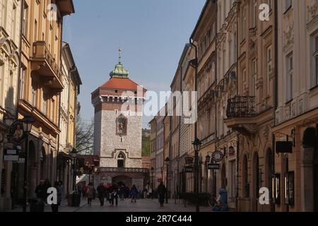 St. Florians Tor, Altstadt, Krakau, Polen Stockfoto