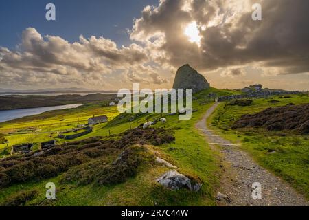 Dun Carloway Broch, Doune, Carloway, Isle of Lewis Stockfoto