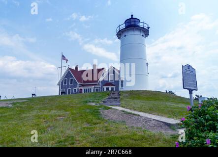 Leuchtturm Nobska in Cape Cod Stockfoto