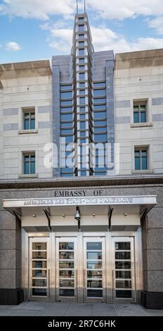 Botschaft der USA in der Innenstadt von Ottawa, in Ottawa, Ontario, Kanada, am 27. Mai 2023 Stockfoto