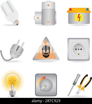 Universelle Symbole. Vektordarstellung für Ihre Konstruktion Stock Vektor