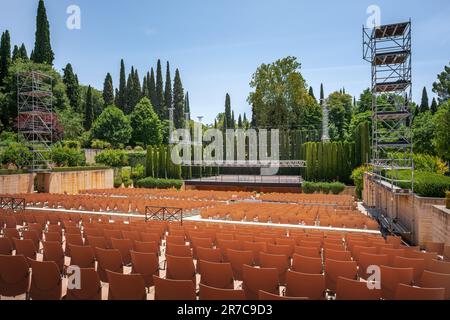 Generalife Theater in den Generalife Gärten der Alhambra - Granada, Andalusien, Spanien Stockfoto