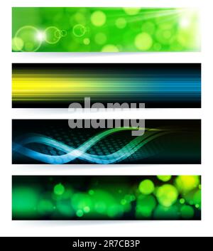Satz abstrakter Banner. Umweltfreundliches Design. Stock Vektor