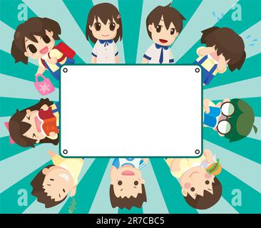 Zeichentrickschülerausweis Stock Vektor