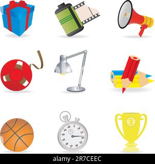 Universelle Symbole. Vektordarstellung für Ihre Konstruktion Stock Vektor