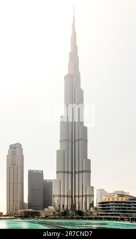 Burj Khalifa oder Burj Dubai das höchste Gebäude der Welt, Dubai, Vereinigte Arabische Emirate Stockfoto