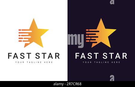 Fast Star Reach Star Logo-Design Stock Vektor