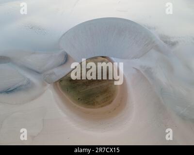 Sanddünen und Süßwasserseen im Nationalpark Lencois Maranhenses im Nordosten Brasiliens Stockfoto