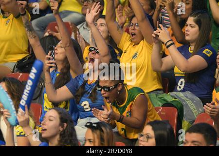 DF - BRASILIA - 06/14/2023 - 2023 WOMEN's VOLLEYBALL NATIONS LEAGUE, BRASILIEN X SÜDKOREA - View of the Nilson Nelson Gymnasium during the match between Brazil EQUIPE 2] für die Women's Volleyball League 2023. Foto: HELIO MONTFERRE/AGIF/Sipa USA Stockfoto