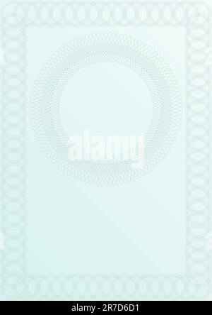 Leere Zertifikat Hintergrund in Grüntönen Stock Vektor