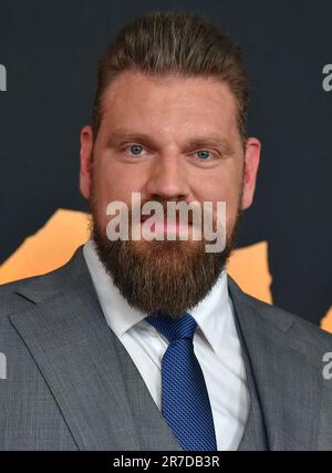 Olivier Richters arrives at the premiere of "Indiana Jones and the Dial