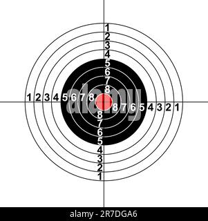 Abbildung: ein Ziel Symbol mit dem roten Zentrum Stock Vektor