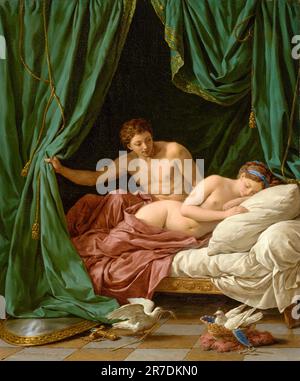 Mars und Venus, Allegorie des Friedens (Mars et Vénus, Allégorie sur la Paix), Ölmalerei auf Leinwand von Louis Jean Francois Lagrenee, 1770 Stockfoto