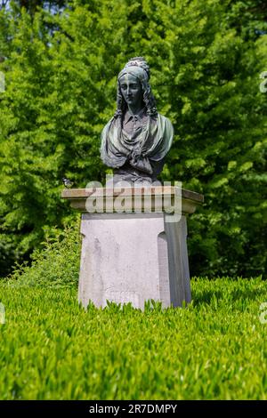 Deutschland, Havixbeck, Baumberge, Muensterland, Westfalen, Nordrhein-Westfalen, NRW, Burg Huelshoff, Burg, Renaissance, Geburtsort und Elternhaus der Dichterin Annette von Droste-Huelshoff, Bruch im Schlosspark Stockfoto