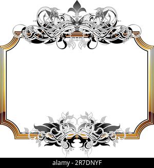 Kunstvoller Rahmen. Diese Abbildung kann als Designerarbeit nützlich sein Stock Vektor