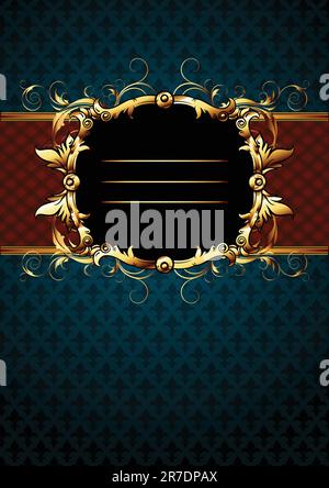 Kunstvoller Rahmen. Diese Abbildung kann als Designerarbeit nützlich sein Stock Vektor