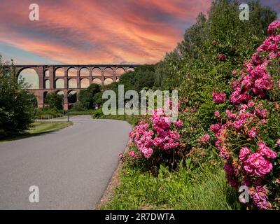 Göltzsch Viadukt Vogtland Ostdeutsche Brücke im Park Stockfoto