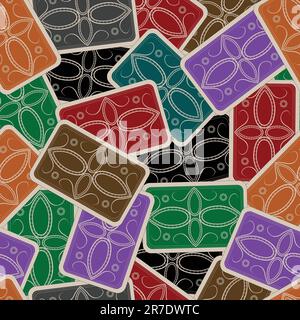 Spielkarten-Deck-Muster, abstrakte nahtlose Textur; Vektor-Illustration Kunst Stock Vektor