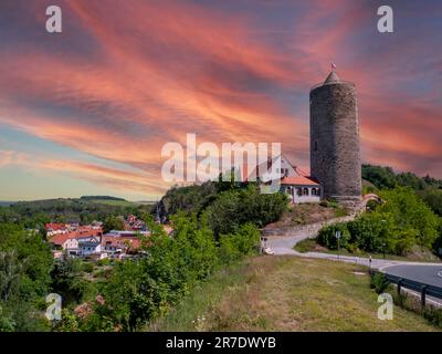 Blick auf die Burg in Camburg Thüringen Stockfoto