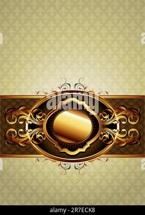 Kunstvoller Rahmen. Diese Abbildung kann als Designerarbeit nützlich sein Stock Vektor