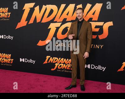 Los Angeles, USA. 14. Juni 2023. Boyd Holbrook kommt am LucasFilms' INDIANA JONES AN UND AM Mittwoch, den 14. Juni 2023, IM Dolby Theatre in Hollywood, Kalifornien, WIRD DIE SCHICKSALSWAHL Los Angeles Premiere abgehalten. (Foto: Sthanlee B. Mirador/Sipa USA) Guthaben: SIPA USA/Alamy Live News Stockfoto