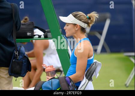 Marcela Zacarias (Mexiko) spielt in der ersten Runde bei der Surbiton Trophy, London, 6. Juni 2023. Stockfoto