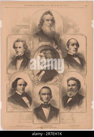 Mitglieder von Präsident Lincolns Kabinett 1861 Stockfoto