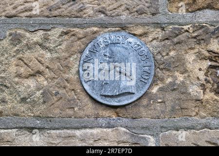 John Wesley-Plakette, Robin Hood's Bay Stockfoto