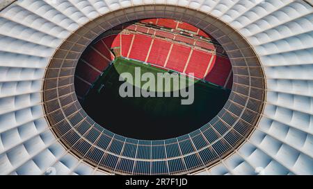 Arena BRB Mané Garrincha ist ein brasilianisches Fußballstadion und eine Mehrzweckarena in Brasília im Bundesbezirk. Stockfoto