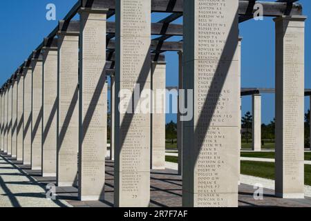 Denkmal für die britische Normandie Ver-sur-Mer Normandie Frankreich Juni 2023 das Denkmal für die britische Normandie ist ein Kriegsdenkmal in der Nähe des Dorfes Ver-sur-Mer in Nor Stockfoto