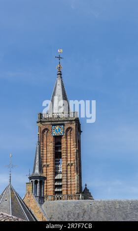 Turm der historischen reformierten Kirche in Loenen, Niederlande Stockfoto