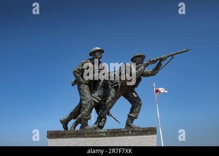 Denkmal für die britische Normandie Ver-sur-Mer Normandie Frankreich Juni 2023 das Denkmal für die britische Normandie ist ein Kriegsdenkmal in der Nähe des Dorfes Ver-sur-Mer in Nor Stockfoto