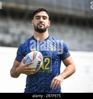 Wakefield, England - 11. Juni 2023 - Wakefield Trinity's Romain Franco. Rugby League Betfred Super League , Wakefield Trinity gegen Leeds Rhinos im Be Well Support Stadium, Wakefield, Großbritannien Stockfoto