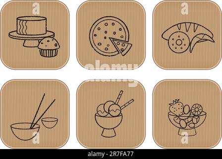 Vektorgrafiken sind Adobe Illustrator 8-kompatible EPS-Dateien im CMYK-Farbmodus. Die verschiedenen logischen Abschnitte befinden sich auf separaten Ebenen, sodass sie bearbeitet werden können... Stock Vektor