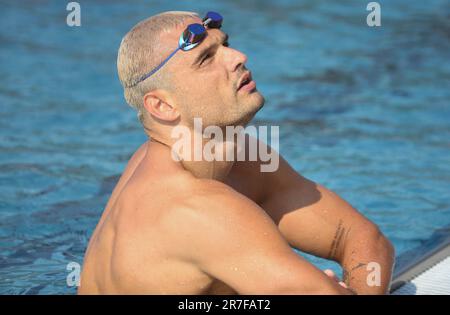 Rennes, Frankreich. 15. Juni 2023. Florent Manaudou während der französischen Elite-Schwimmmeisterschaft am 15. Juni 2023 in Rennes, Frankreich. Foto: Laurent Lairys/ABACAPRESS.COM Kredit: Abaca Press/Alamy Live News Stockfoto