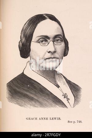 Grace Anne Lewis, ernsthaft in der Sache 1872 Stockfoto