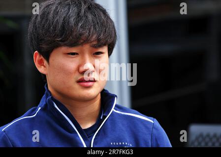 Montreal, Kanada. 15. Juni 2023. Yuki Tsunoda (JPN) AlphaTauri. 15.06.2023. Formel-1-Weltmeisterschaft, Rd 9, Canadian Grand Prix, Montreal, Kanada, Vorbereitungstag. Das Foto sollte wie folgt lauten: XPB/Press Association Images. Kredit: XPB Images Ltd/Alamy Live News Stockfoto