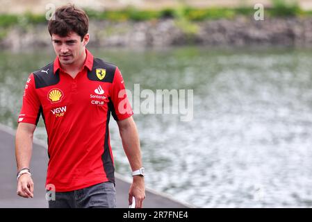 Montreal, Kanada. 15. Juni 2023. Charles Leclerc (MON) Ferrari. 15.06.2023. Formel-1-Weltmeisterschaft, Rd 9, Canadian Grand Prix, Montreal, Kanada, Vorbereitungstag. Das Foto sollte wie folgt lauten: XPB/Press Association Images. Kredit: XPB Images Ltd/Alamy Live News Stockfoto