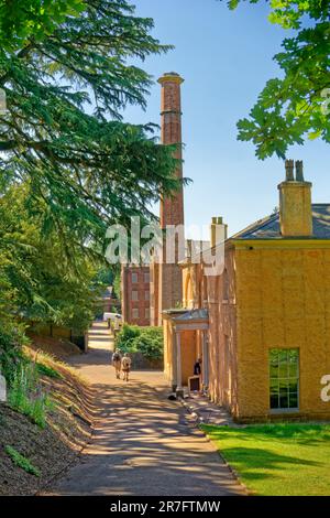 Quarry Bank House und Fabrik in Styal in Cheshire, England. Stockfoto