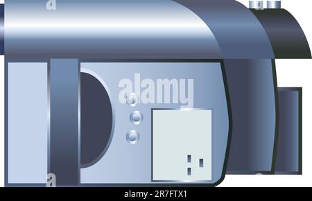 Digitale Videokamera. Vektordarstellung auf weißem Hintergrund Stock Vektor