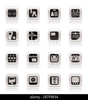 Einfaches Geschäft und Internet Icons-Vektor Icon Set Stock Vektor