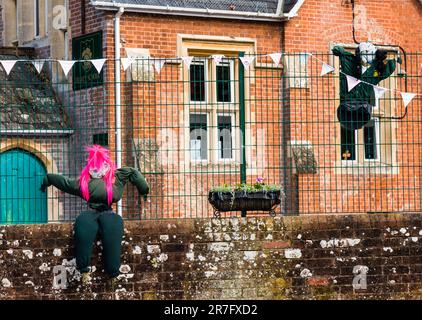 Schnecken auf dem East Budleigh Village Scarecrow Festival in Aid of All Saints Church. Stockfoto