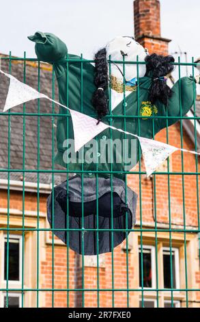 Schnecken auf dem East Budleigh Village Scarecrow Festival in Aid of All Saints Church. Stockfoto