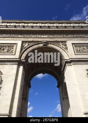 Napoleons Arc de Triomphe und der Champs Elysees Paris Frankreich EU Europa Stockfoto