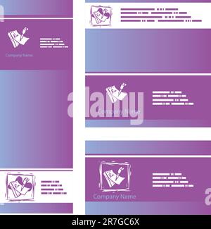 Medizinisches ID-Business-Set mit Rx-Symbolen Stock Vektor