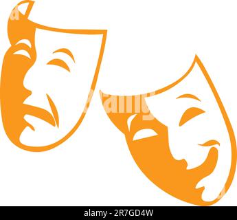 Theatermasken Stock Vektor