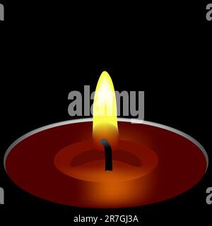 Eine Kerzenkomposition, abstrakte Kunstdarstellung Stock Vektor