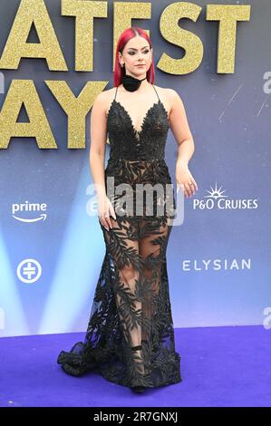 London, Großbritannien. 15. Juni 2023. Sophie Hannah besucht die Weltpremiere der größten Tage, DEN ODEON Luxe Leicester Square. Kredit: Siehe Li/Picture Capital/Alamy Live News Stockfoto